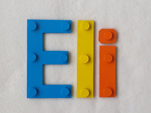 Personalised Names - 10cm high for the uppercase letter - Eli design and colour.